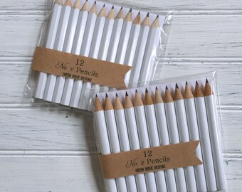 Advice pencils, White Mini Pencils, Wedding, Bridal Shower, Baby Shower Bingo Games