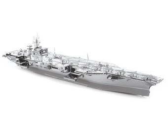 Fascinations ICONX USS Roosevelt CVN-71 Aircraft Carrier 3D Metal Model Kit