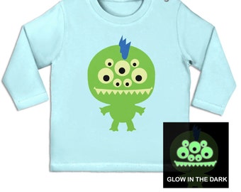 Monster (Glow In The Dark) long sleeve baby t-shirt