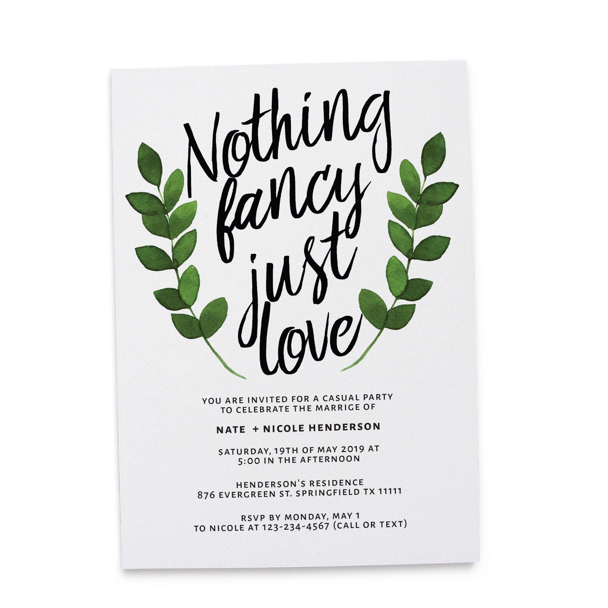 elopement reception party invitations casual wedding wedding reception invites