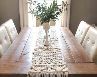 Makramee-Läufer, Läufer, Makramee Tischläufer, Tischläufer Hochzeit, Hochzeit Dekoration, Hochzeitstischdekoration, rustikale Hochzeitsdekor Hochzeit