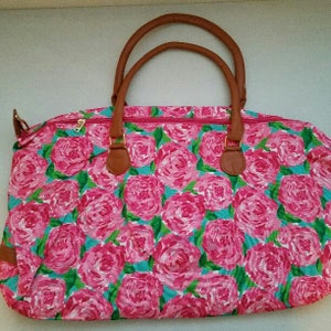 Lilly Pulitzer Inspired First Impression La Playa Weekender Tote Bag