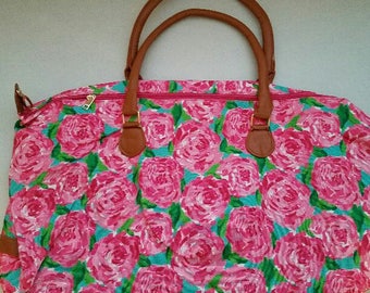 Lilly Pulitzer Inspired First Impression La Playa Weekender Tote Bag
