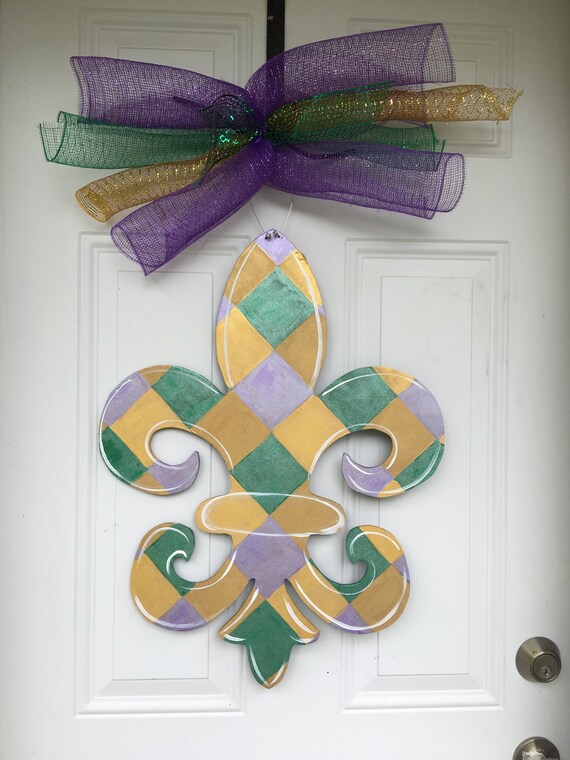 mardi gras mask door hanger