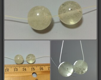 Libyan desert glass beads 11.7mm