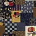 Patchwork Boro Print Fabric Japanese Indigo Cotton Quilting Fabric by the Half Yard KW-3370-12A