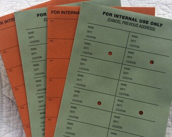 4 x Mixed Internal Use Envelopes