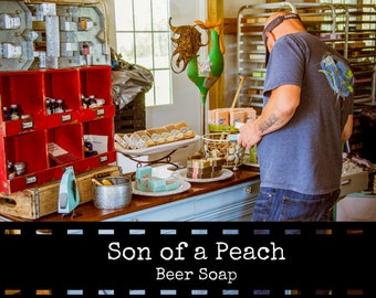 Peach Beer Soap - 5 oz Inglenook Soaps Home Scents Home Goods Son of a Peach Soap Beer Soap Pthtlatate-Free