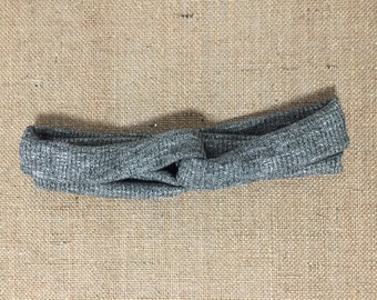 Grey Headband | Knit Headband | Soft Hairband | Adult Headband | Twisted Headband | Yoga Headband | Hair Wrap | Knit Headband Women | Frugal