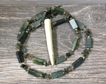 Green With Envy Deer Antler Tine Necklace