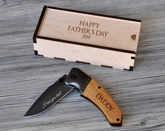Dad Gifts Folding Knife Father's Day Gift Engraved Pocket Knife Personalized Gift for Dad Mens Gift Ideas Custom Knife Daddy Gift from Son