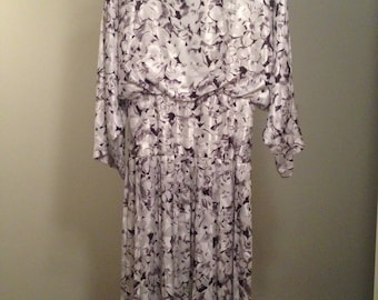 Vintage elegant evening dress 1980's with opened back - Size M/L (8/10).