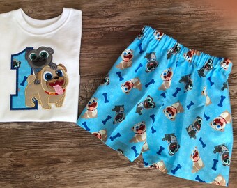 Puppy Dogs Birthday Outfit for Boys, Outfit with Puppy Dog Pals, Puppy Dog Pals Birthday Outfit, Puppy Dog Pals Shirt
