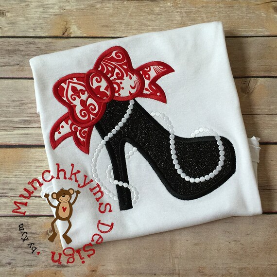 High Heel with Bow Appliqué