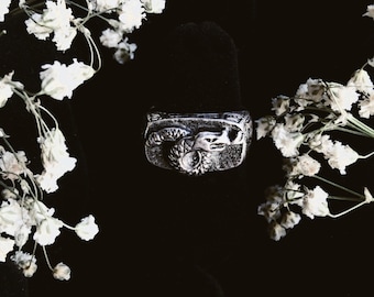 Serpent Sterling Silver Ring Size 5-6