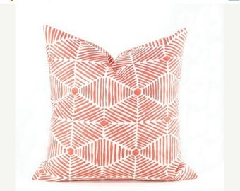 15% Off Sale PILLOWS, Decorative Pillows Orange Pillow, Salmon Color Pillow, Pillow covers - throw pillows Designer Pillow - Accent Pillow