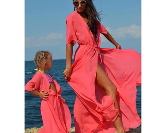 Family look, tunic, Mom and daughter