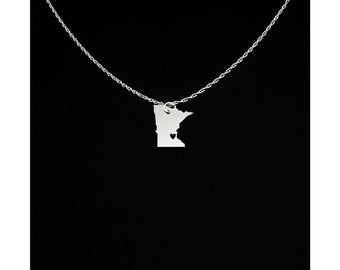 Minnesota Necklace - Minnesota Jewelry - Minnesota Gifts - Gift For Her - Gift For Girlfriend - Mother's Day Gift