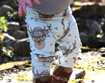Baby Leggings Boy, Toddler Leggings, Hipster Deer Leggings, Baby Clothing