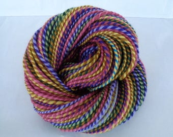 124g (22.42 Euro/100g) handspun merino yarn, self striping yarn, bulky yarn, chunky yarn, BEST FRIENDS, 4.4oz/120yds, 100% wool, 108m