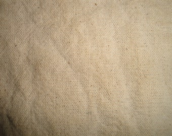 Osnaburg Fabric | Homespun Cotton Fabric | Osnaburg Coffee Dyed | Primitive Woven Fabric | Doll Making Fabric | Needlepoint Fabric | 1 Yard