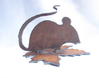 Garden Mouse Rusty Recycled Metal Garden Art