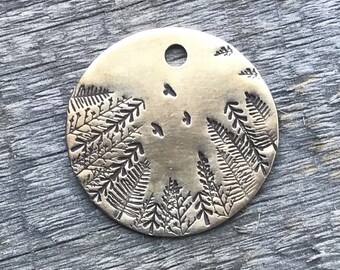 Dog Tags, Dog Tags for Dogs, Dog Tag, Trees and Birds, Personalized Dog Tag, Pet Id Tag, Custom Dog Tag, Pet Supplies, Hand Stamped Dog Tag