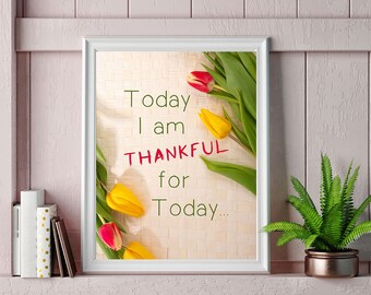 Inspiring quote print | Typography print | office decor | home decor | flowers print | motivational quote print | quote poster | flowers