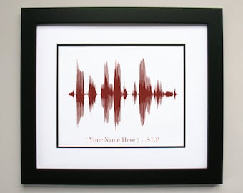 Custom Speech Language Pathologist Art Print Gift - Sound Wave & Voice Art Poster for SLP: Professional Office Decor, Speech Therapist Art