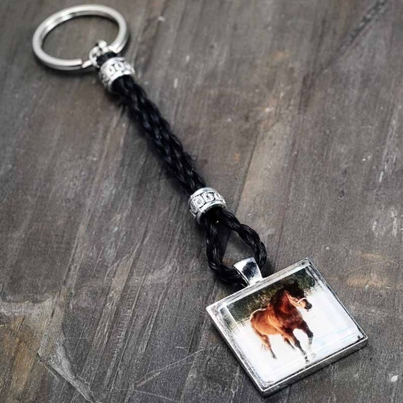 Personalized Horse Hair Key Chain Horse Hair Jewelry Horse