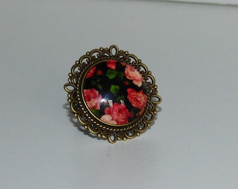 Ring adjustable floral collection 20mm