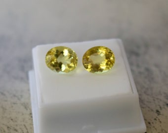 Magnificent 3.75 ct. Genuine 12x10 MM Cushion Cut Golden Heliodor Beryl Gemstone.