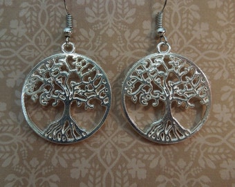 Silver Tree Earrings - Sterling Silver