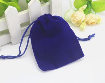 Lot Of 10 Small Blue Velvet Gift Bags – 2.75x3.5 Inches, Perfect For Jewelry, Weddings & Parties