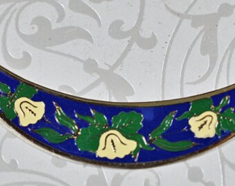 Gold plated enameled pendant, 65mm - #797