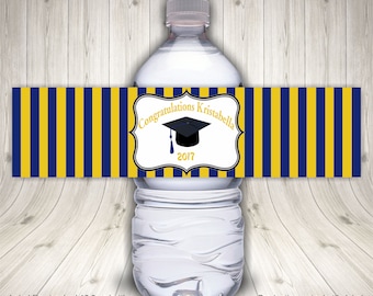 Free printable 2018 graduation water bottle labels