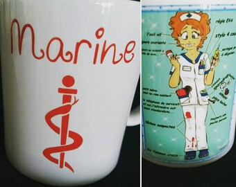 Nurse mug overwhelmed... personalized with the name of person
