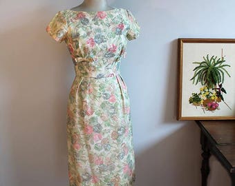 1950s Mardi Gras Sequin Wiggle Dress // Extra Small