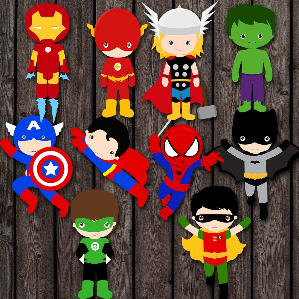 superhero baby shower or superhero party digital printable