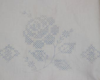 Vintage GC Murphy Roses Tubing Pillowcases-Set-Estate-Need embroidered