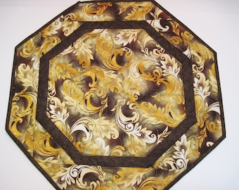 Quilted table topper centerpiece octagon candle mat table runner Quiltsy Handmade