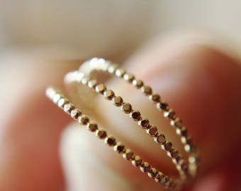 1 Gold/Rose/Sterling Bead Ring, Dot Ring, Beaded Rings, Stacking Rings, Simple Ring, Rings, Stacking Rings, Boho Rings, Simple, Modern, Chic