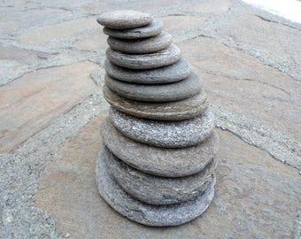 Beach Gifts, Unusual Home Decor, Stacked Stones, Geologist Gifts, Flat Stackable Stone, Cairn Stones, Zen Stones, Meditation Stones