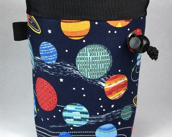 Chalk bag, Planets, Chalkbag, Climbing Chalk Bag, Chalk bag Climbing, Rock Climbing Chalk bag, Chalkbag, Planet chalk bag, Space