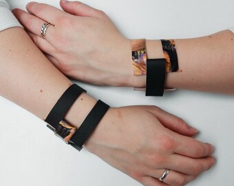 Minimalistic fabric cuff bracelet
