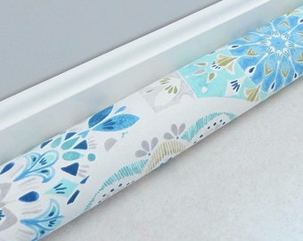 Door Draft Stopper - 28" to 38" - Door Snake - Blue Draft Stopper - Door Draft Blocker - Window Draft Stopper - Draft Stopper - Excluder