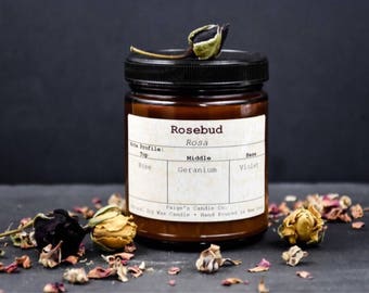 Rosebud Scented Natural Soy Wax Candle