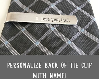 Father of the Bride Gift from Bride - Tie Clip - Customized Tie Clip - Father of the Bride - I love you Dad