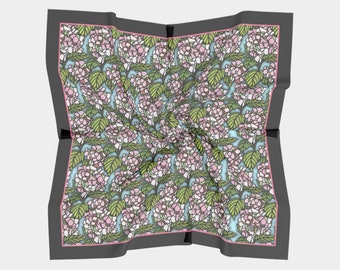 Square Scarf - Pink Hydrangea (2 Sizes)