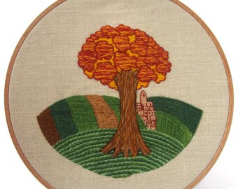 Traditional embroidery kit "Automne en Champagne"